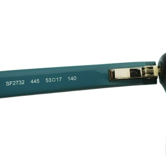 Salvatore Ferragamo Eyeglasses Italy SF2732 Aqua Brown Womens Square Frame Only - Picture 9 of 14